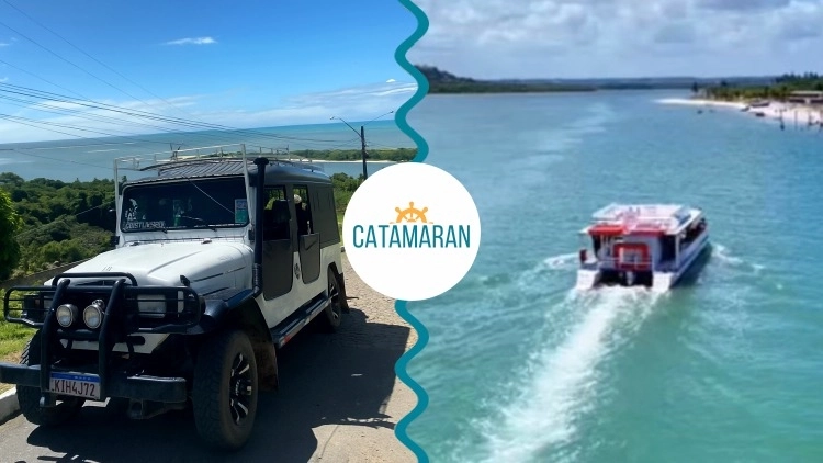 COMBO Tour Ilha de Itamarac&aacute; e Coroa do Avi&atilde;o com Day Use cortesia + Jipe Tour 